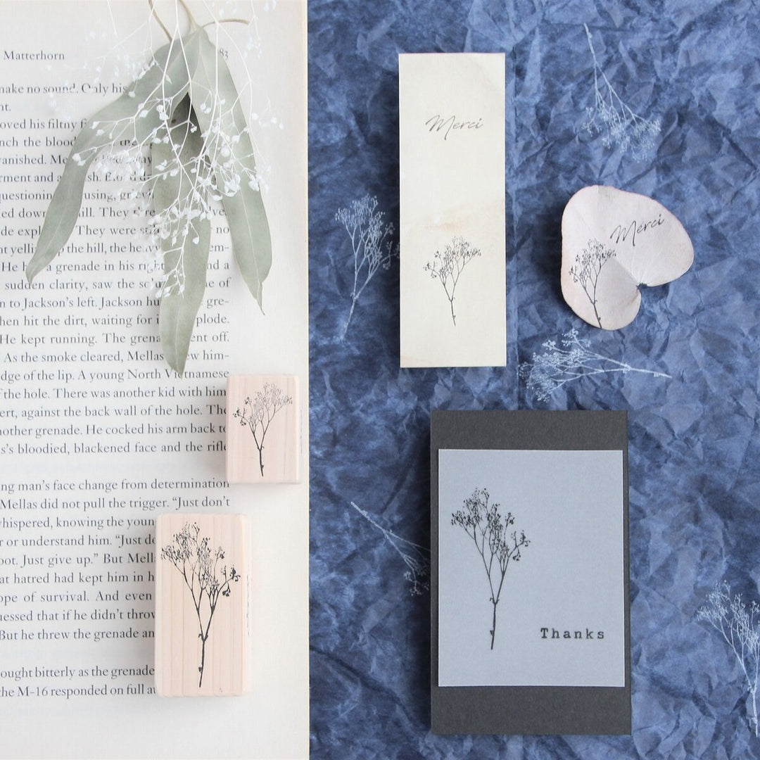 always smile... / Rubber Stamp -Haze of florets S