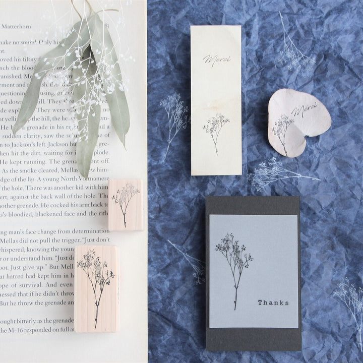 always smile... / Rubber Stamp -Haze of florets S