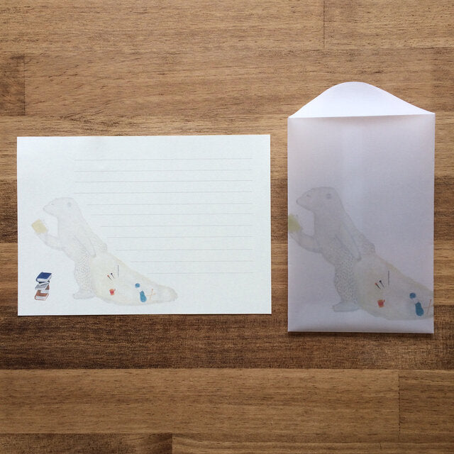 Kisetsu no Tegamiya / Letter set -Polar bear reading a book