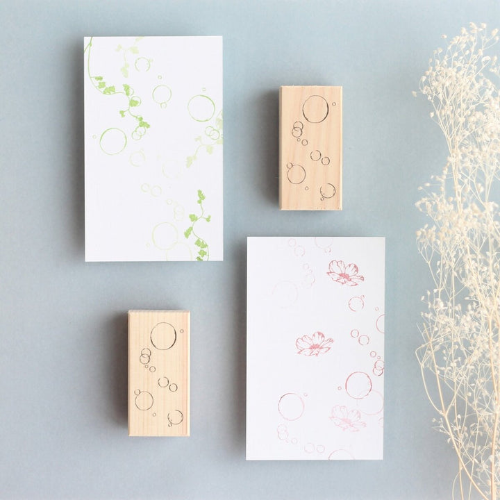 always smile... / Rubber Stamp -Soap bubbles