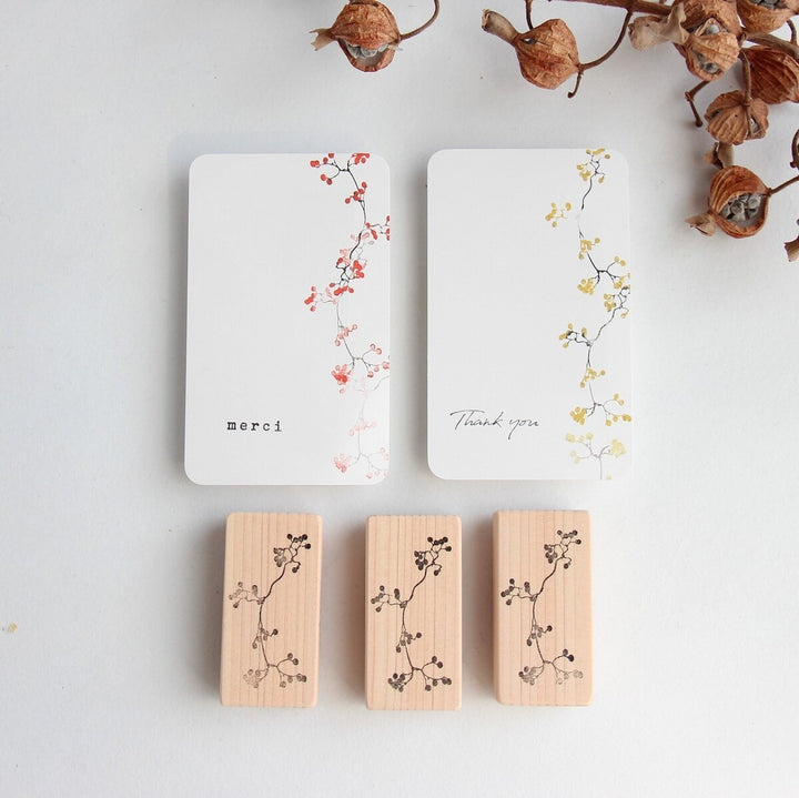 always smile... / Rubber stamp -Paederia foetida