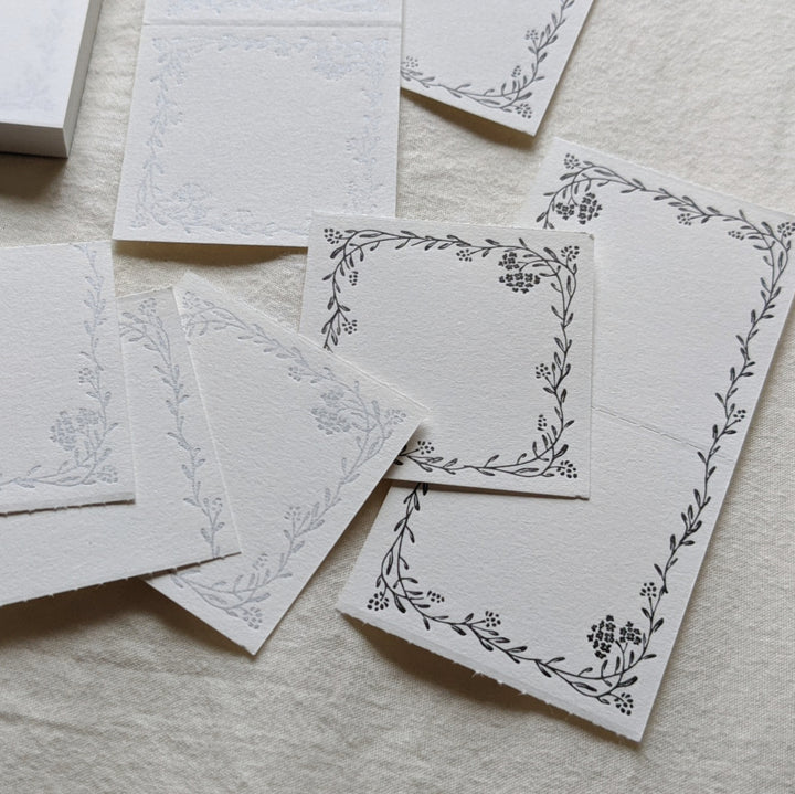 OEDA LETTERPRESS / 3pattern label book Noble -Silver&Black