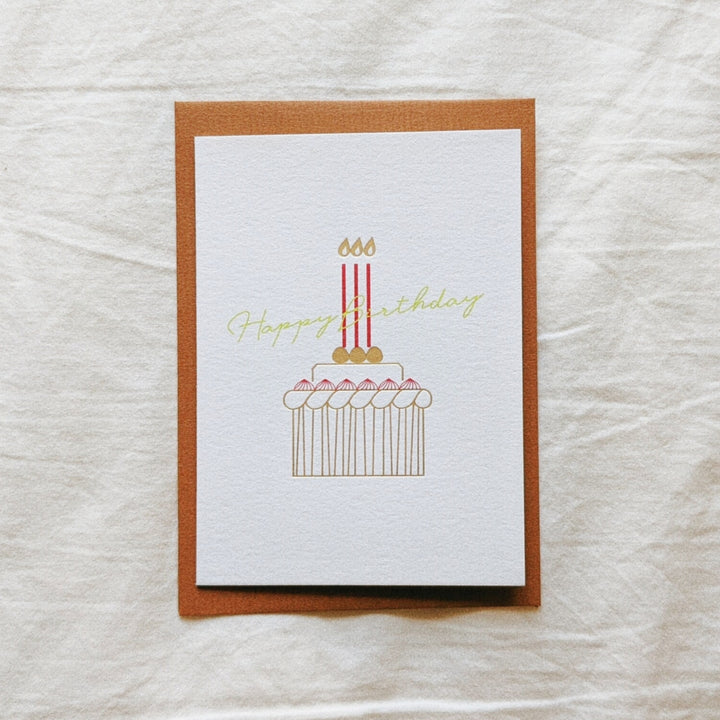 Hutte paper works / Birthday Card -cake
