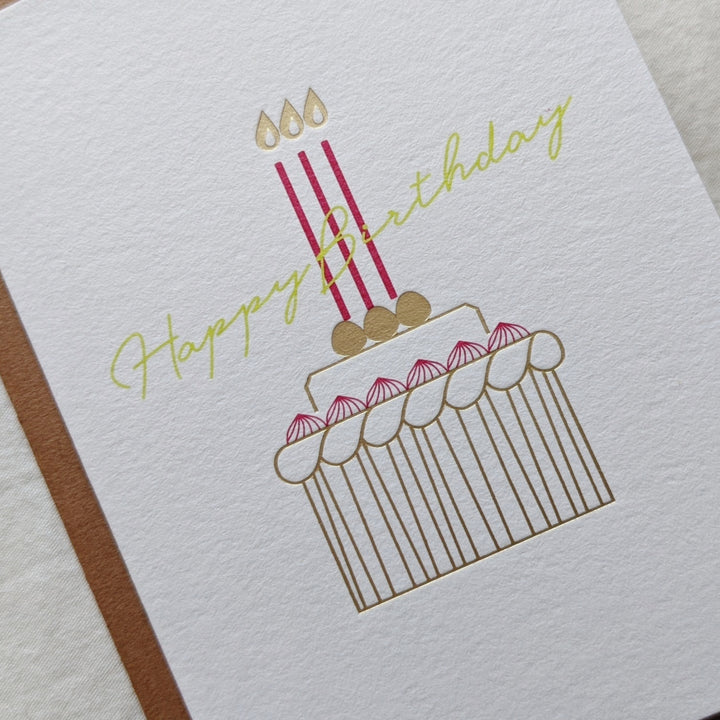 Hutte paper works / Birthday Card -cake